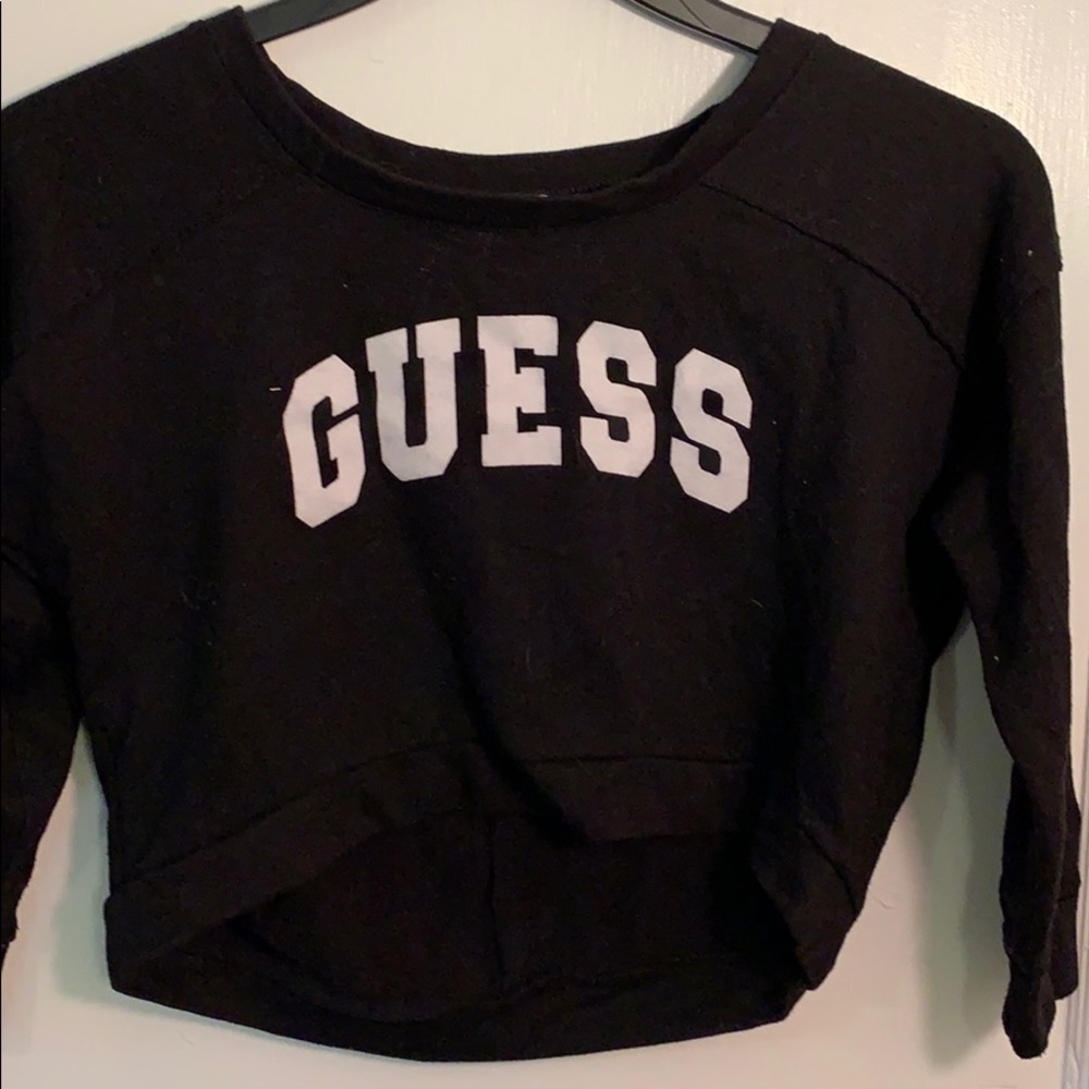GUESS Cropped Belly Shirt Size Medium